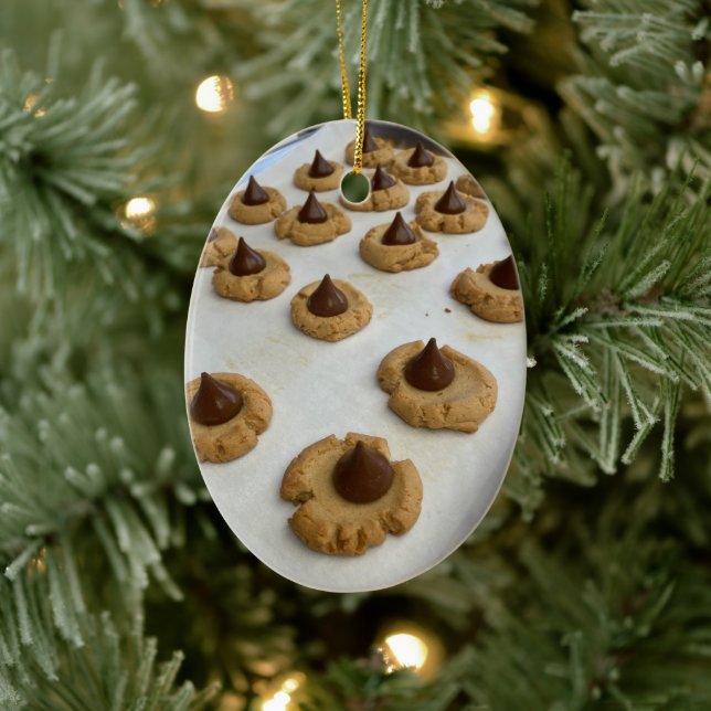 Peanut Butter Kiss Cookies Keramik Ornament (Baum)