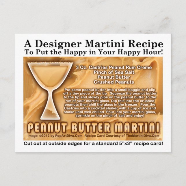 Peanut Butter Martini Rezept Postkarte (Vorderseite)