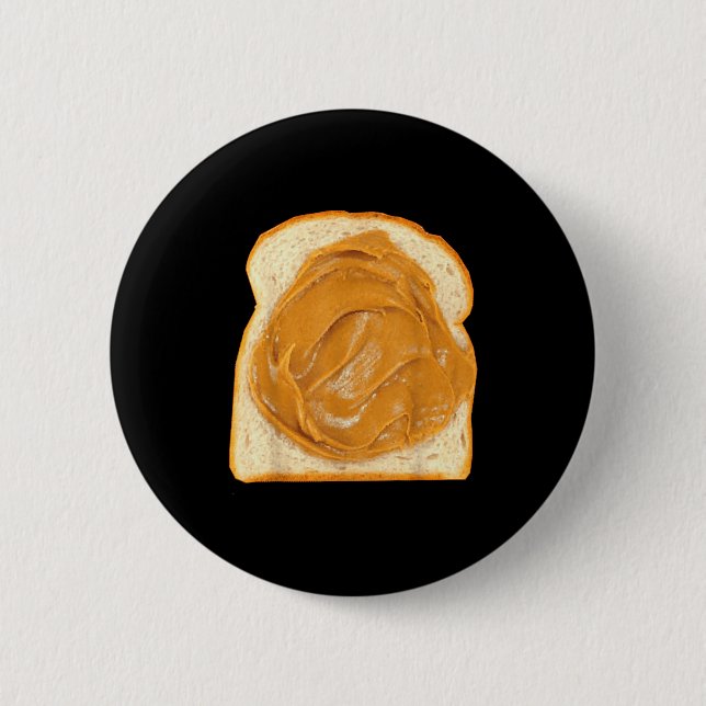 Peanut Butter On Bread Slice Costume Halloween Foo Button (Vorderseite)