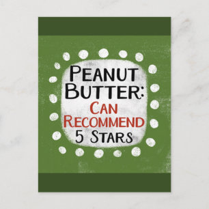 Peanut Butter Review 5 Sterne Postkarte