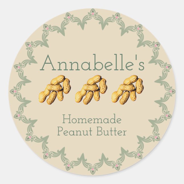 Peanut-Butter Runder Aufkleber (Vorderseite)