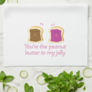 Peanut Butter und Jelly Kittuch Geschirrtuch