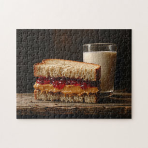 Peanut Butter und Jelly Sandwich Milch