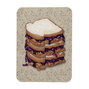 Peanut Butter und Jelly Sandwiches Magnet