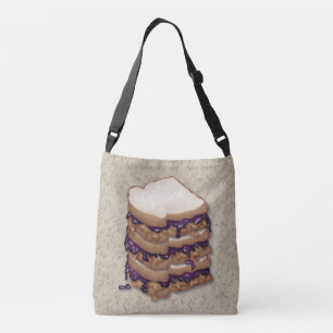 Peanut Butter und Jelly Sandwiches Tragetaschen Mit Langen Trägern