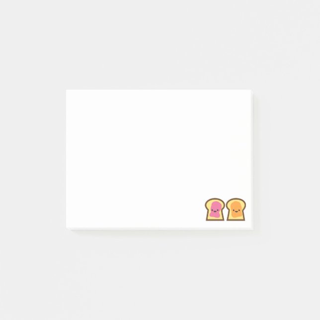 Peanut Butter und Jelly Toast Friends Post-it Note Klebezettel (Vorderseite)