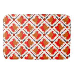 Peanut Butter und Strawberry Jam Seamless Patter Badematte