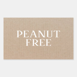 Peanut Free Allergy Safe Rechteckiger Aufkleber