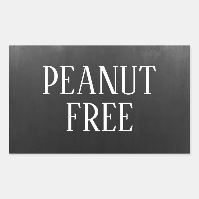 Peanut Free Allergy Safe Rechteckiger Aufkleber (Vorderseite)