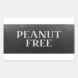 Peanut Free Allergy Safe Rechteckiger Aufkleber