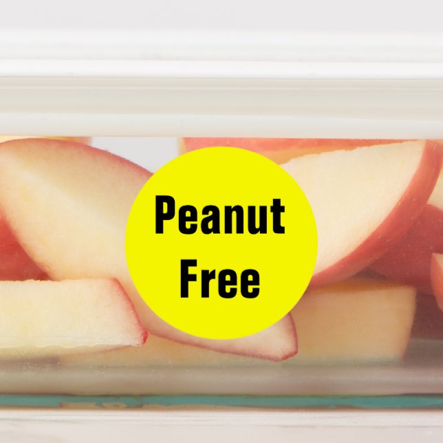 Peanut Free Food Allergie Restaurant School Etiketten (Befestigt)