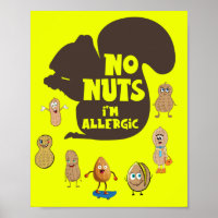 Peanut Free No Nuts Ich bin Allergie-Bewusstsein