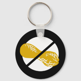 Peanut Free Symbol Black No Peanuts Allergische Ki Schlüsselanhänger