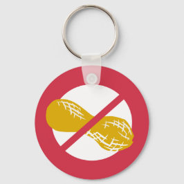 Peanut Free Symbol Red No Peanuts Allergische Kind Schlüsselanhänger