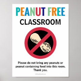 Peanut-kostenloser Unterricht - individuelle Aller Poster