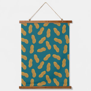Peanut Pattern Wandteppich Mit Holzrahmen