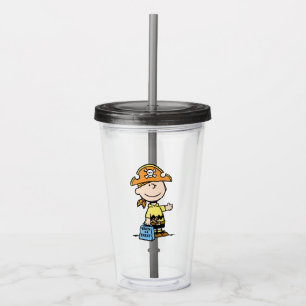 Peanuts Charlie Brown Pirat Halloween Acryltrinkbecher