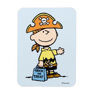 Peanuts Charlie Brown Pirat Halloween Magnet