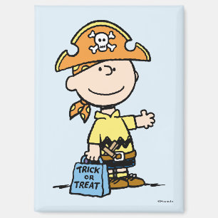 Peanuts Charlie Brown Pirat Halloween Magnet