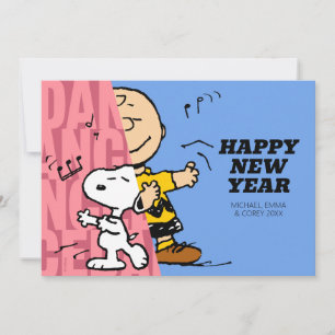 Peanuts   Charlie Brown & Snoopy Frohes Neues Jahr Feiertagskarte