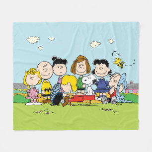Peanuts Die Gang rund um das Klavier Fleecedecke