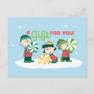 Peanuts   Ein Geschenk für dich Feiertagspostkarte