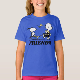 PEANUTS Friends Skate Boarding T-Shirt