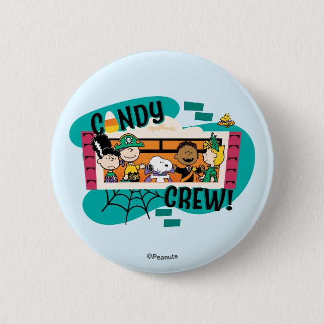 Peanuts Gang Candy Crew Halloween Button (Vorderseite)