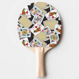 Peanuts Gang Card Deck Pattern Tischtennis Schläger