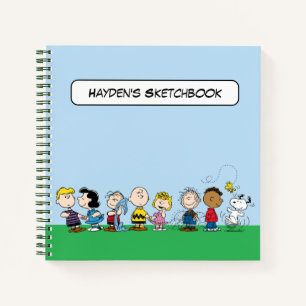 Peanuts Gang Group Lineup Zeichnend Notizbuch