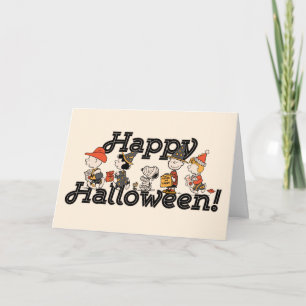 Peanuts-Gang Happy Halloween-Parade Karte