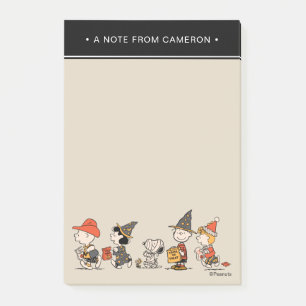 Peanuts-Gang Happy Halloween-Parade Post-it Klebezettel