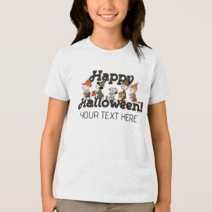 Peanuts-Gang Happy Halloween-Parade Tri-Blend Shirt