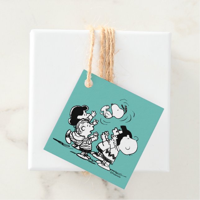 Peanuts Gang Lifting Snoopy Geschenkanhänger (Beispiel)