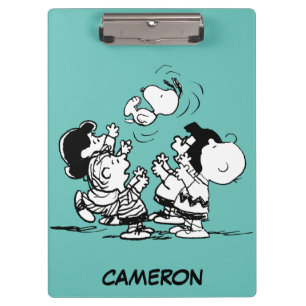 Peanuts Gang Lifting Snoopy Klemmbrett