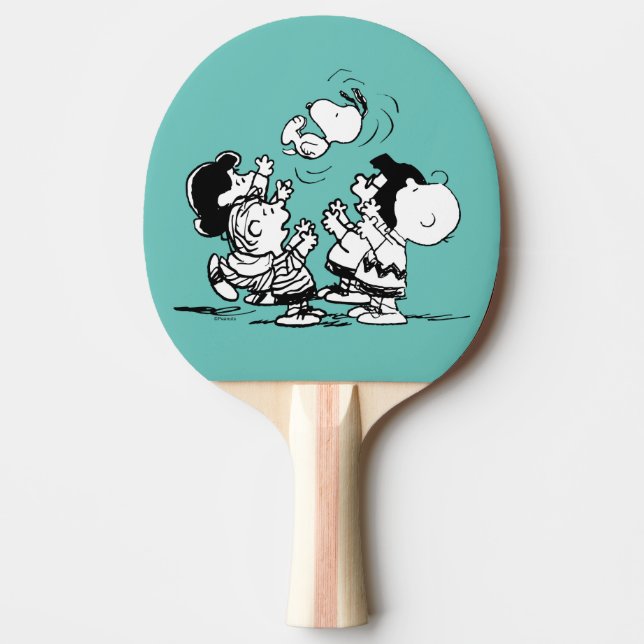 Peanuts Gang Lifting Snoopy Tischtennis Schläger (Vorderseite)