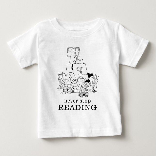 Peanuts Gang Reading Comic Baby T-shirt (Vorderseite)