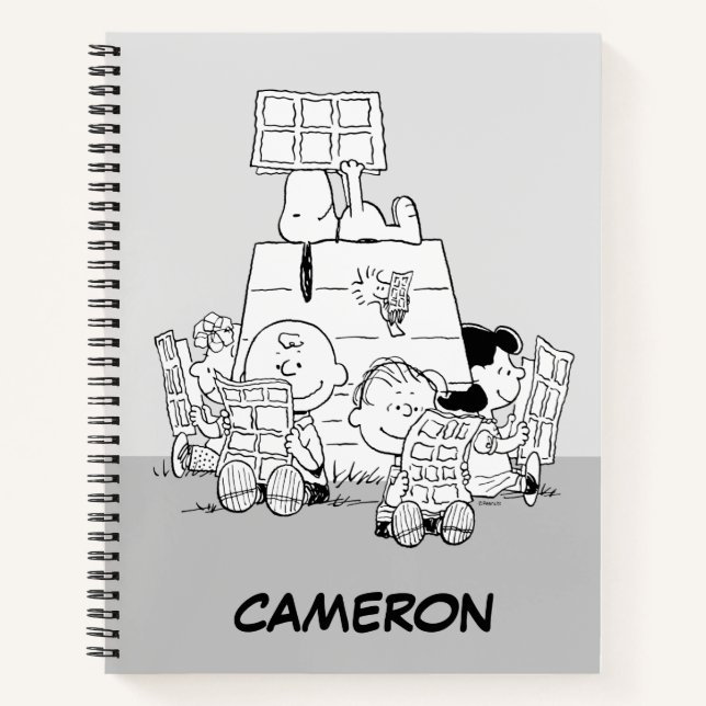 Peanuts Gang Reading Comic Notizbuch (Vorderseite)