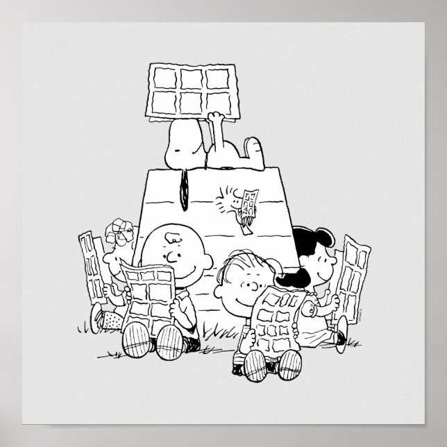 Peanuts Gang Reading Comic Poster (Vorne)