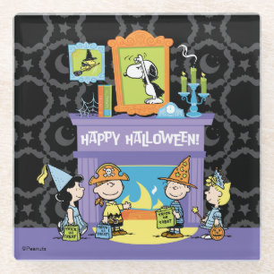 Peanuts Halloween-Geisterhallen Glasuntersetzer