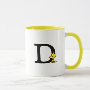 PEANUTS Holz Monogramm D Tasse