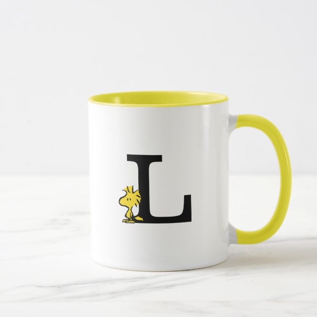 PEANUTS | Holz | Monogramm L Tasse (Rechts)