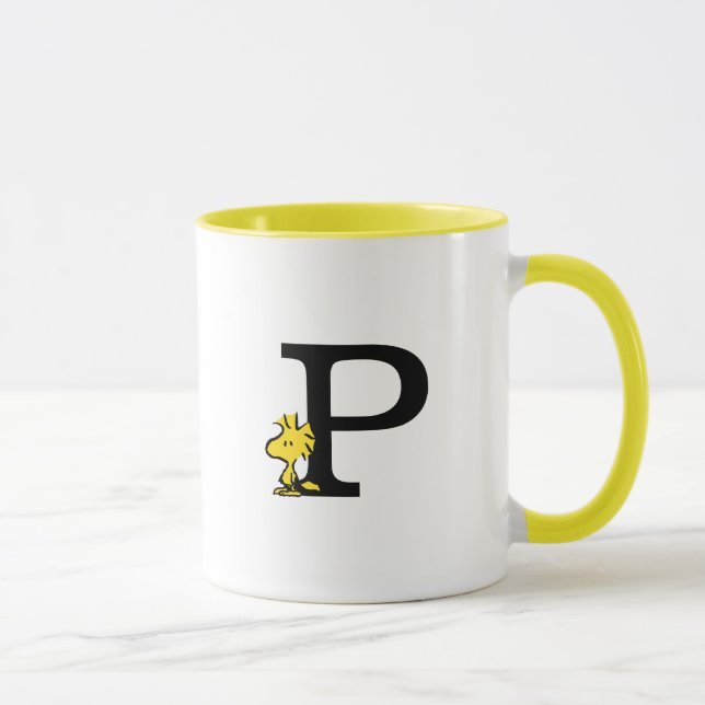 PEANUTS | Holz | Monogramm P Tasse (Rechts)