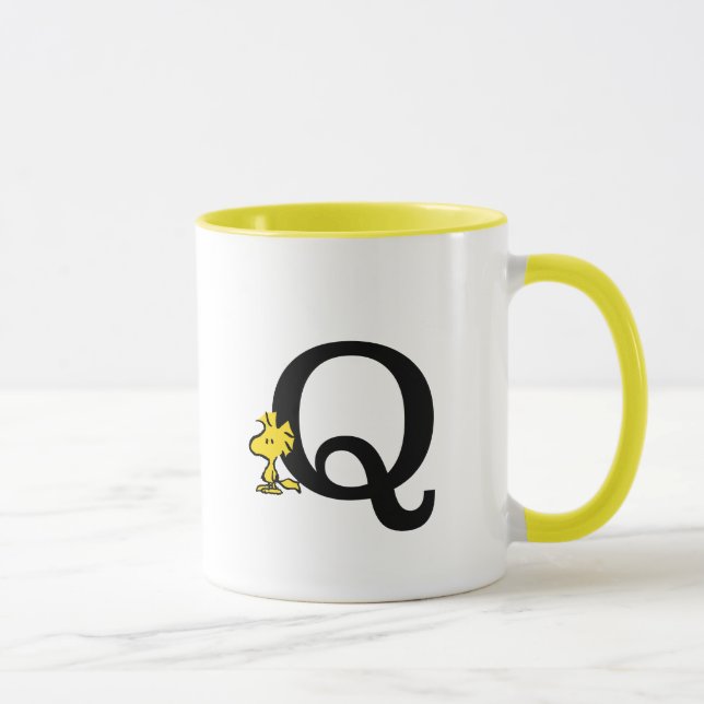 PEANUTS | Holz | Monogramm Q Tasse (Rechts)