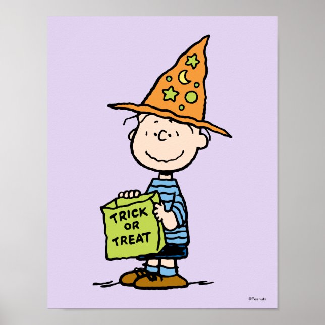Peanuts Linus Zauberer Süßigkeiten oder Saures Poster (Vorne)
