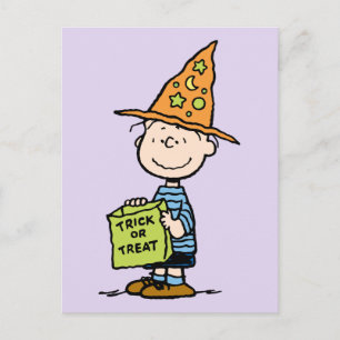 Peanuts Linus Zauberer Süßigkeiten oder Saures Postkarte