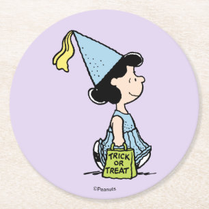 Peanuts Lucy Prinzessinnen-Kostüm Halloween Runder Pappuntersetzer