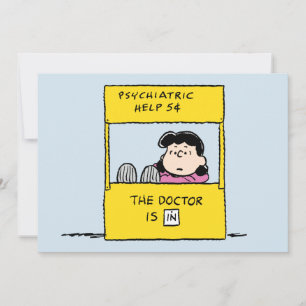 Peanuts   Lucy & The Doctor Is In Karte