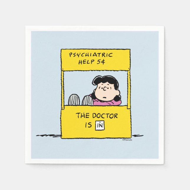 Peanuts | Lucy & the Doctor Is In Serviette (Vorderseite)