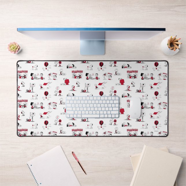 PEANUTS | Motif rouge et noir (Bureau 1)
